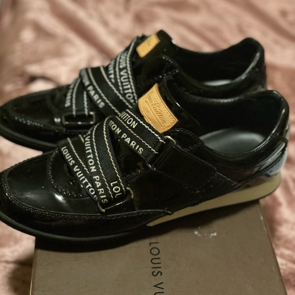 Louis Vuitton Patent Leather Velcro Sneakers -Size 38/39